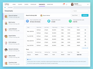 Timesheet by Natalie Kirejczyk on Dribbble