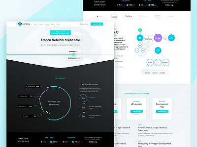 Aragon.one - Website Design aragon bitcoin blockchain design ethereum landing tocken ui ux web