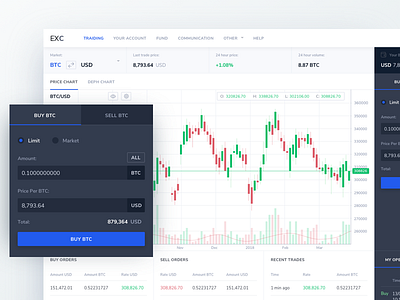 💥Crypto Traiding Platform - Concept bitcoin crypto currencies dashboard design ethereum exchange trade ui ux