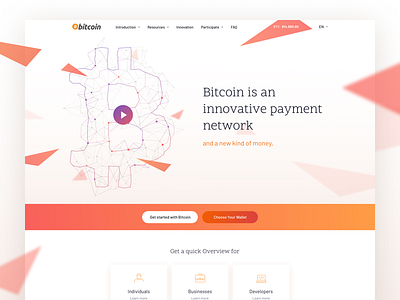 💥 Bitcoin.Org - Redesign bitcoin blockchain crypto currency design landing network web website