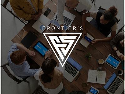 Frontiers. Invest company invest logo logoars monogram logo triangular logo