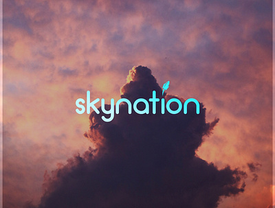 Skynation. IT company crypto logo gradient logo it logo logoars minimalist logo space logo