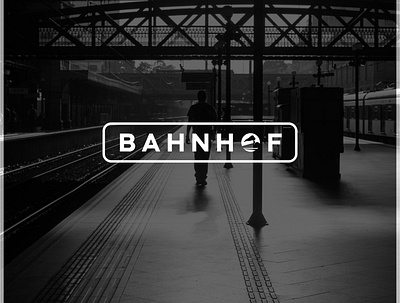 Bahnhof. Restaurant at the railway station logoars