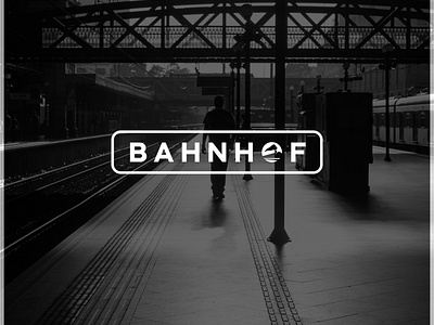 Bahnhof. Restaurant at the railway station logoars