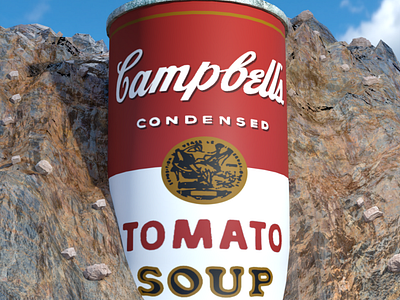 CAMPBELLS TOMATO SOUP 3D ART 3d 3d art 3d model 3d render animation arte artwork blener c4d cgi crypto crypto art design graphic design illustration motion graphics nft nft art photoshop render