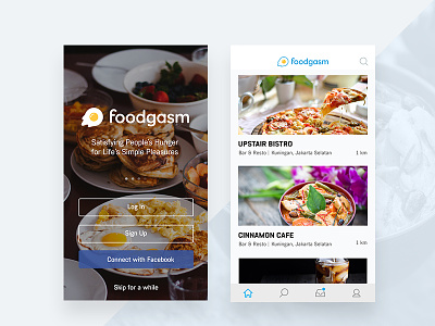 Foodgasm - Food Delivery App app delivery food ios iphone mobile ui ux
