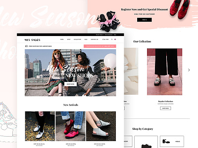Webstore - MKS Shoes ecommerce shoes ui user interface ux web webstore