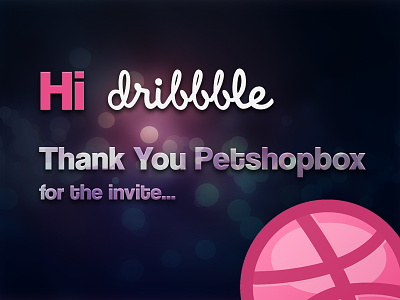 Hi, dribbble! debut first hello invite pink shot thanks