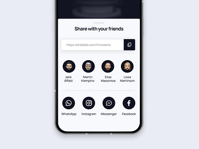 Daily UI #10 - Social Share Modal Page app challenge dailyui design iphone mobile ui