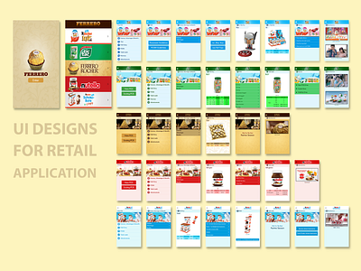UI Designs for Ferrero Rocher Retail Application app branding design graphic design typography ui ux web website