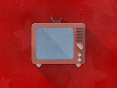 Long shadow TV design flat icon illustration long shadow psd textures vector