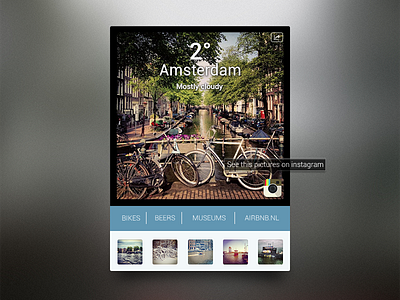 Amsterdam Widget amsterdam app freebie instagram psd ui widget