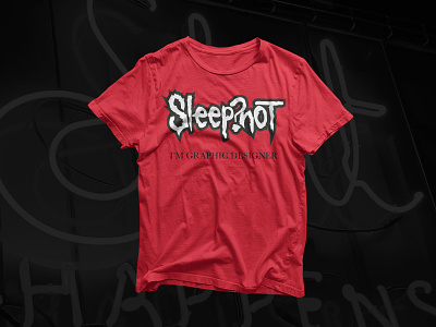 Sleep?Not - Another Rock t-shirt for designers concept font graphic design joke music punk slipknot t-shirt typography
