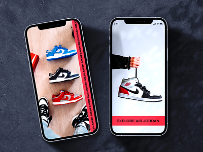Sneakers App Concept air jordan jordan mobile nike product design sneakers ui ux