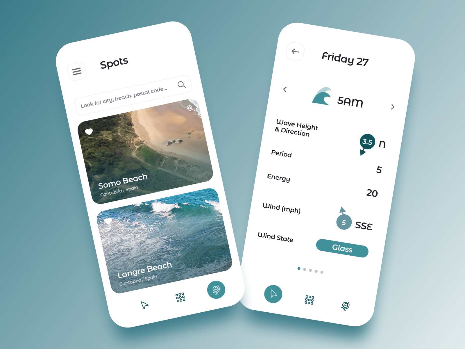 Surfing App Concept Spots & Forecast by Chus on Dribbble