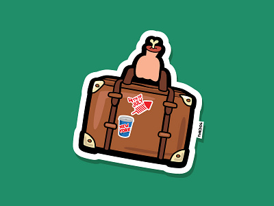 Holidays - 2nd sticker icon illustration nyc sticker suitcase vector