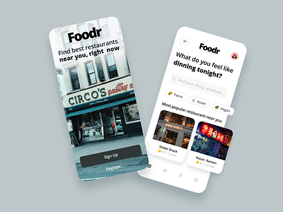 Restaurant Finder App Concept app food interface layout mobile mobile app mobile interface pizza ramen restaurant ui uiux ux