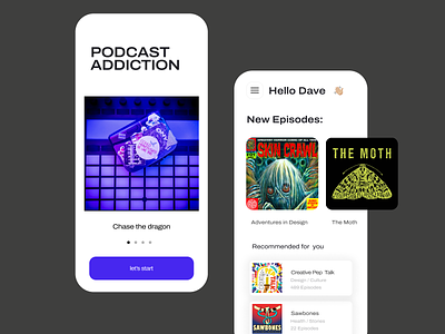 Podcast Discovery App Concept android graphic design iphone mobile mobile app mobile design music app podcast podcast player product design ui ux uxui