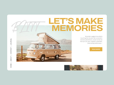 Travel Blog Concept article blog car car trip layout post responsive travel travel blog ui ux van web web design