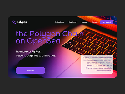 Polygon Landing Concept concept crypto ethereum landing landing page nfts polygon responsive ui uiux ux web web design