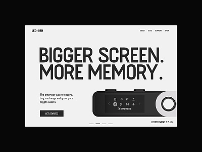 Ledger Wallet | Concept branding cold wallet crypo ecommerce graphic design landing ledger nft typography ui ux uxui visual design wallet