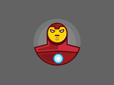 Iron Man avatar comic hero icon illustration iron man play off vector