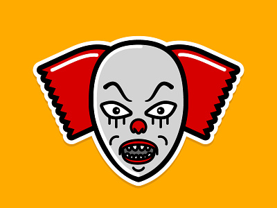 Clown sticker graphic icons illustration sticker vector