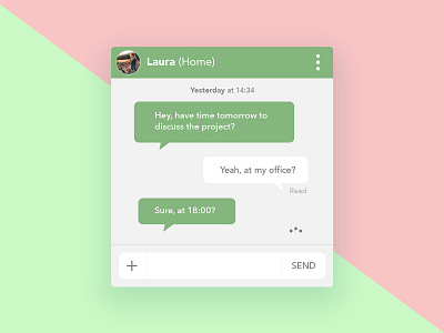 Daily UI: 013 - Direct Messaging chat dailyui interface message ui user ux visual widget