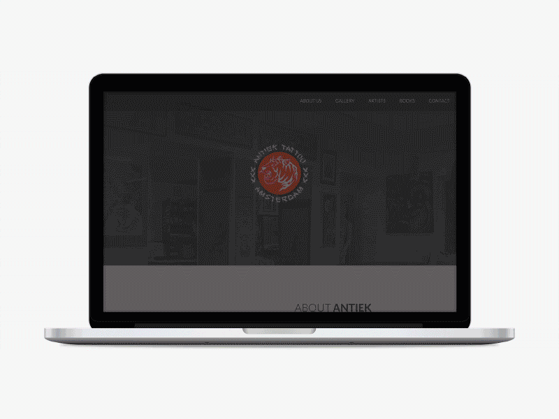 Antiek Tattoo Shop - Responsive Web Design mockup responsive ui ux web design