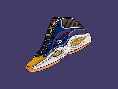 Reebok Classic Question Mid icon illustration sneakerhead vector