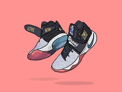 Nike Kyrie 2 Doernbecher Byandygrass icon illustration sneakerhead vector