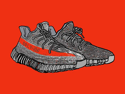 Yeezy Boost 350 V2 icon illustration sneakerhead vector