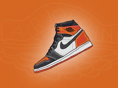 Air Jordan 1 icon illustration sneakerhead vector