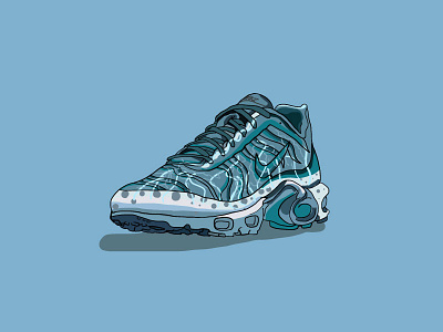 Air Max Plus Acuatic icon illustration sneakerhead vector