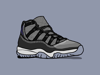 Air Jordan 11 "Space Jam" icon illustration sneakerhead vector