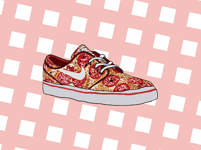 Nike Janoski "Pepperoni pizza" icon illustration sneakerhead vector