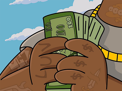 Dirty Money in Springfield fanart illustration simpsons