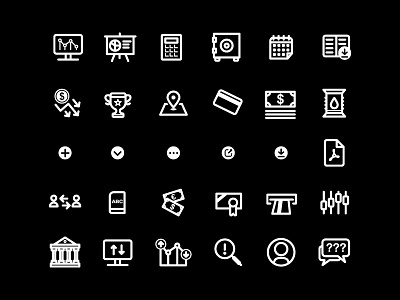 Icons Set - Financial icon illustration illustrator ux vector