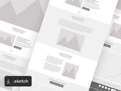 FREEBIE: Simple Web Wireframe for Sketch illustration resources sketchapp vector wireframes