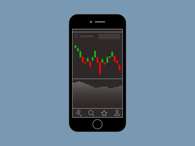 Trading IOS Platform illustration fintech graphs illustration resources stocks