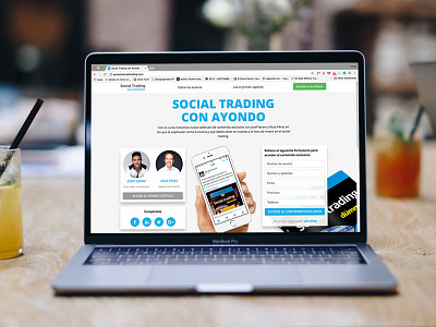 "Social Trading for Dummies" Book Minisite clean fintech minimal responsive ui ux web