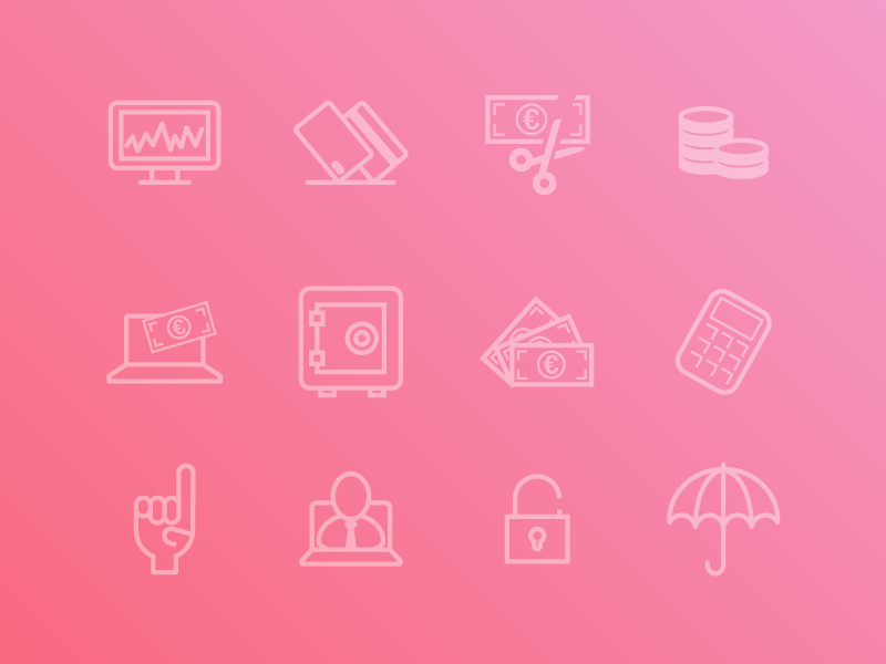 FinTech Icons fintech graphs icons illustration resources stocks