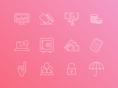 FinTech Icons fintech graphs icons illustration resources stocks