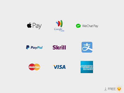 Payment Logos :: FREE Sketch File free free resource freebie freebies logos pay payments resource vector