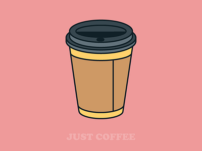 My breakfast coffee flat icons illustration simple sticker design