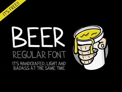 Beer Regular Font beer font free free resource freebie freebies resource type