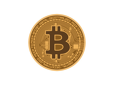 Vector Bitcoin coin bitcoin crytocurrency fintech icons illustration illustrator ui