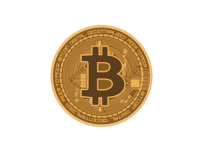 Vector Bitcoin coin bitcoin crytocurrency fintech icons illustration illustrator ui