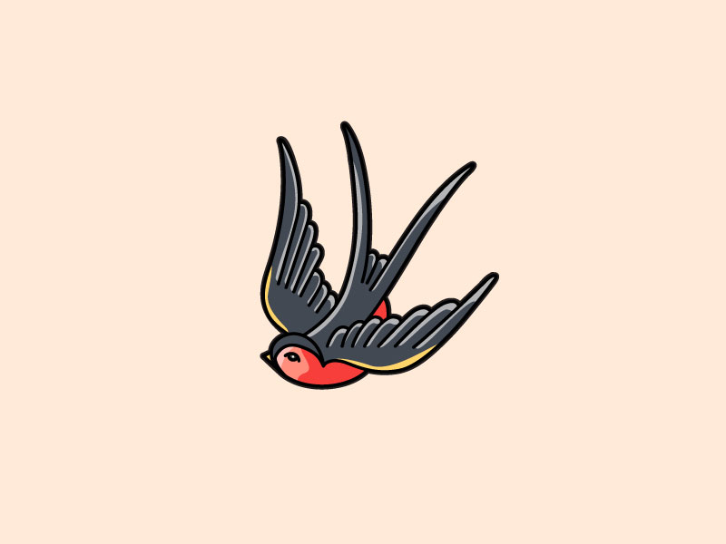 Old school (tattoo) Flash Swallow tattoo Tattoo artist, birdcage by octopus  artis, ink, face png | PNGEgg