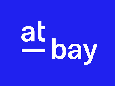 Logo for At-Bay branding design logo typography vector